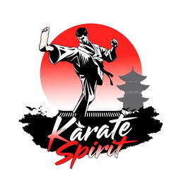 A dynamic and bold karate-themed t-shirt design