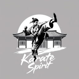 A dynamic and bold karate-themed t-shirt design