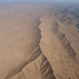 A breathtaking aerial view of the diverse terrains in Iran; showcasing mountains, deserts, cities, and historical landmarks.