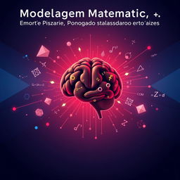 Capa ilustrada de um eBook com o título "Modelagem Matemática e o Desenvolvimento do Pensamento Matemático: O Norte Pioneiro Explorado Extramatematicamente", apresentando formas geométricas intrincadas e equações flutuando em um espaço digital