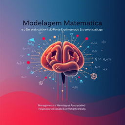 Capa ilustrada de um eBook com o título "Modelagem Matemática e o Desenvolvimento do Pensamento Matemático: O Norte Pioneiro Explorado Extramatematicamente", apresentando formas geométricas intrincadas e equações flutuando em um espaço digital