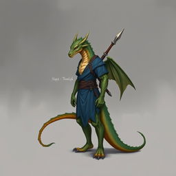 A half dragon humanoid without a tail or wings, featuring topaz-colored scales