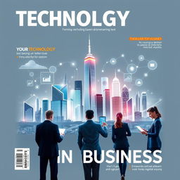 Magazine cover featuring the theme 'Technology in Business'