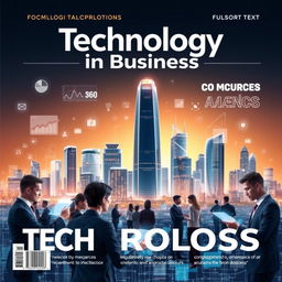 Magazine cover featuring the theme 'Technology in Business'