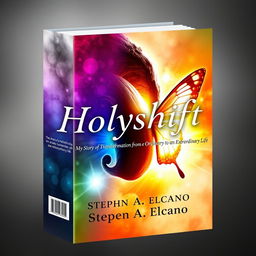 A captivating book cover for 'Holyshift: My Story of Transformation from an Ordinary to an Extraordinary Life' by Stephen A Elcano