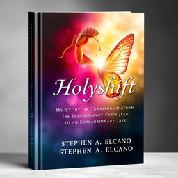 A captivating book cover for 'Holyshift: My Story of Transformation from an Ordinary to an Extraordinary Life' by Stephen A Elcano