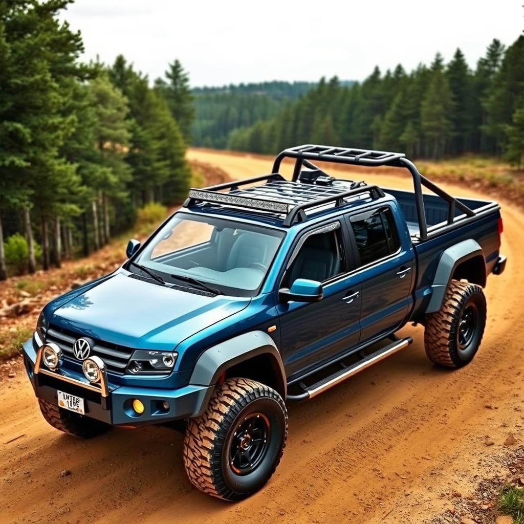 A 2005 Volkswagen LT35 transformed into a rugged pickup truck