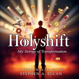 An eye-catching book cover for 'Holyshift: My Story of Transformation' by Stephen A