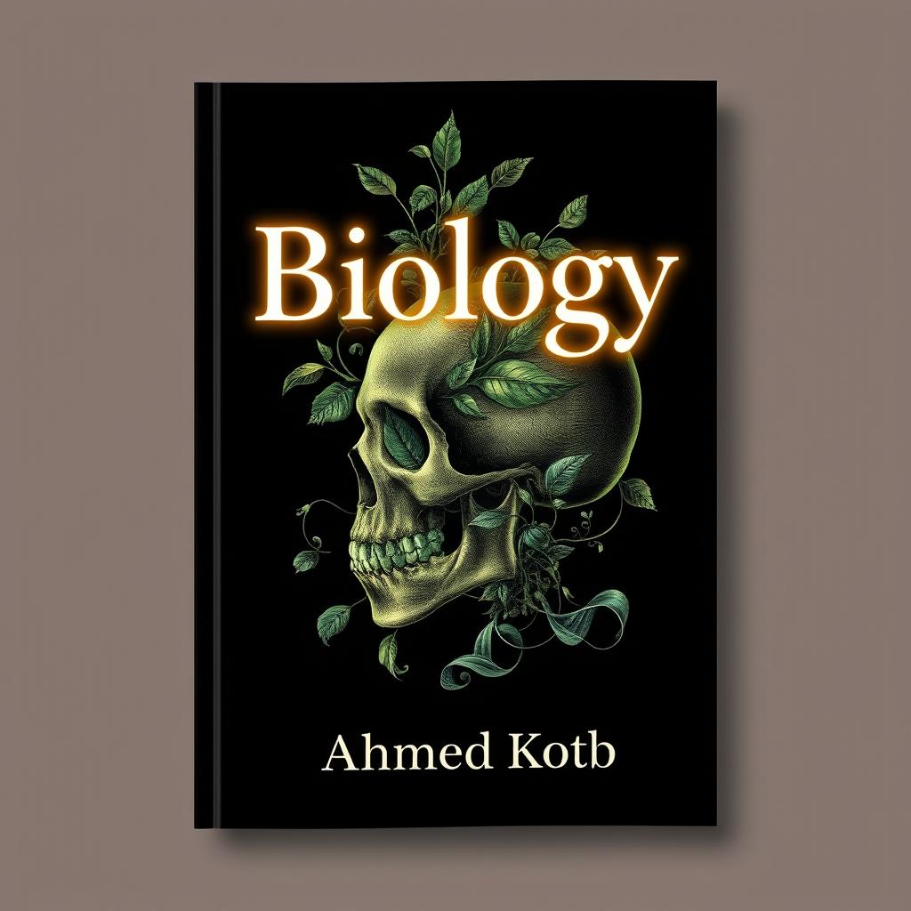 A captivating book cover for a scientific biology book titled 'Biology'