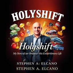 A compelling book cover for 'Holyshift: My Story of Transformation from an Ordinary to an Extraordinary Life' by Stephen A