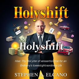 A compelling book cover for 'Holyshift: My Story of Transformation from an Ordinary to an Extraordinary Life' by Stephen A