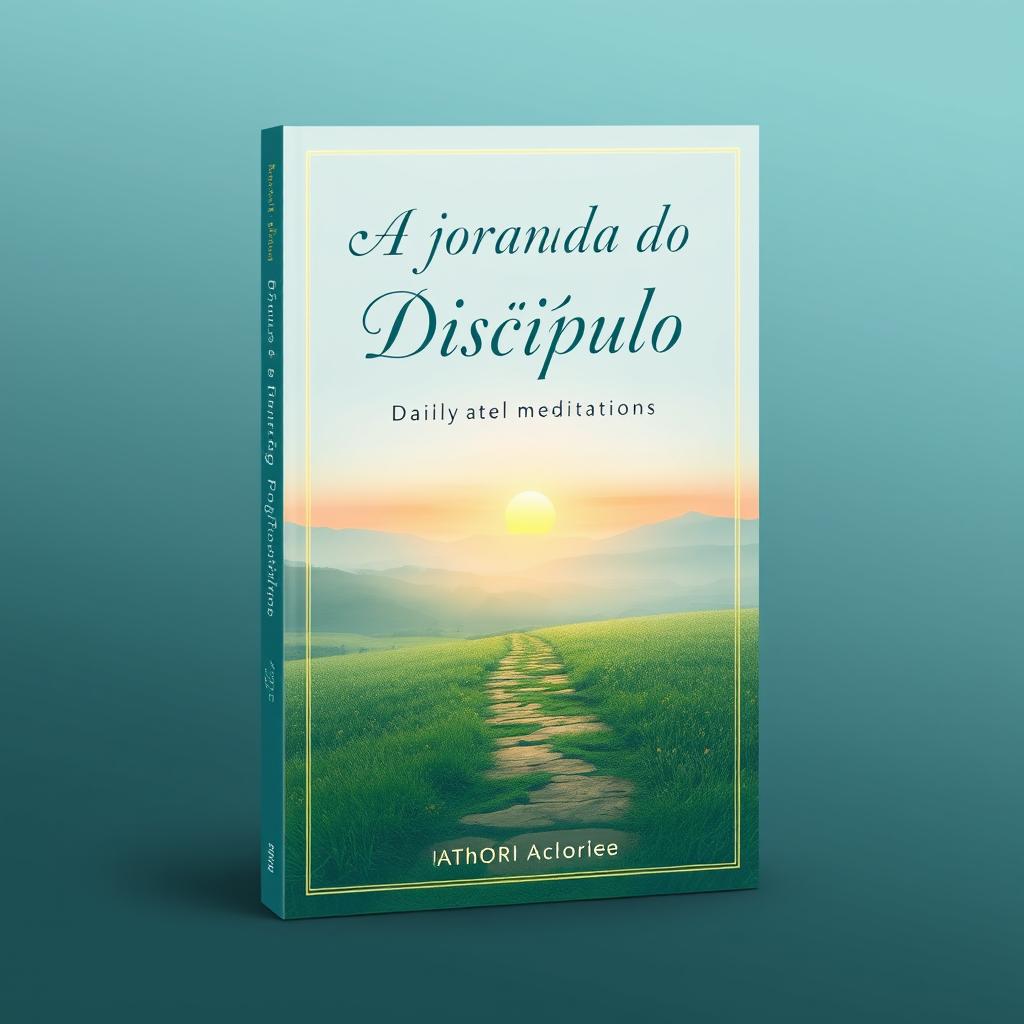 Book cover design for a book titled "A jornada do Discípulo," centered around daily meditations