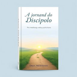 Book cover design for a book titled "A jornada do Discípulo," centered around daily meditations