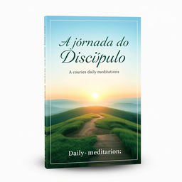 Book cover design for a book titled "A jornada do Discípulo," centered around daily meditations