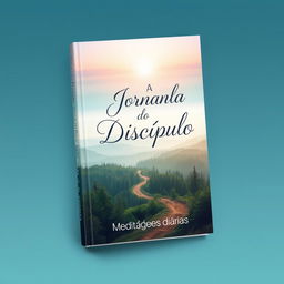 A captivating book cover design for a book titled 'A Jornada do Discípulo - Meditações diárias'