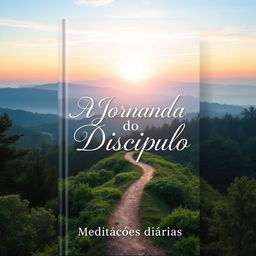 A captivating book cover design for a book titled 'A Jornada do Discípulo - Meditações diárias'