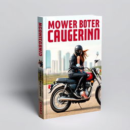 3D book cover featuring a motorcyclist and his girlfriend sitting together