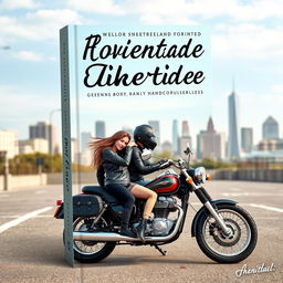 3D book cover featuring a motorcyclist and his girlfriend sitting together