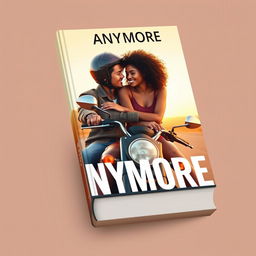 3D book cover featuring a title 'ANYMORE' at the top