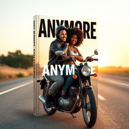 3D book cover featuring a title 'ANYMORE' at the top