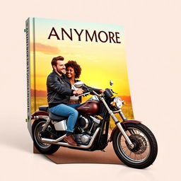 3D book cover featuring a title 'ANYMORE' at the top