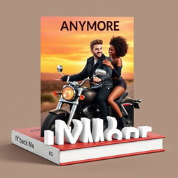 3D book cover featuring a title 'ANYMORE' at the top