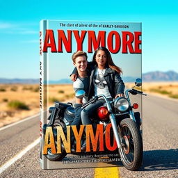 3D book cover featuring a title 'ANYMORE' at the top in attractive lettering