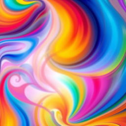 A vibrant, colorful abstract background filled with dynamic swirls and gradients, suitable for A4 size