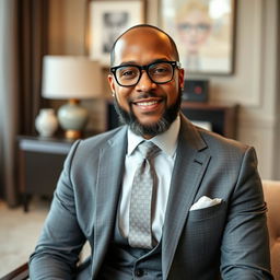 A portrait of Kevin Samuels, the influential lifestyle coach and YouTube personality known for his tailored suits and sophisticated style