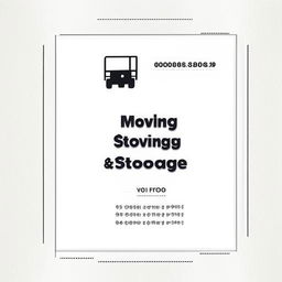 Design a professional and visually appealing business quote template for a moving and storage company, featuring icons of boxes, trucks, and storage units