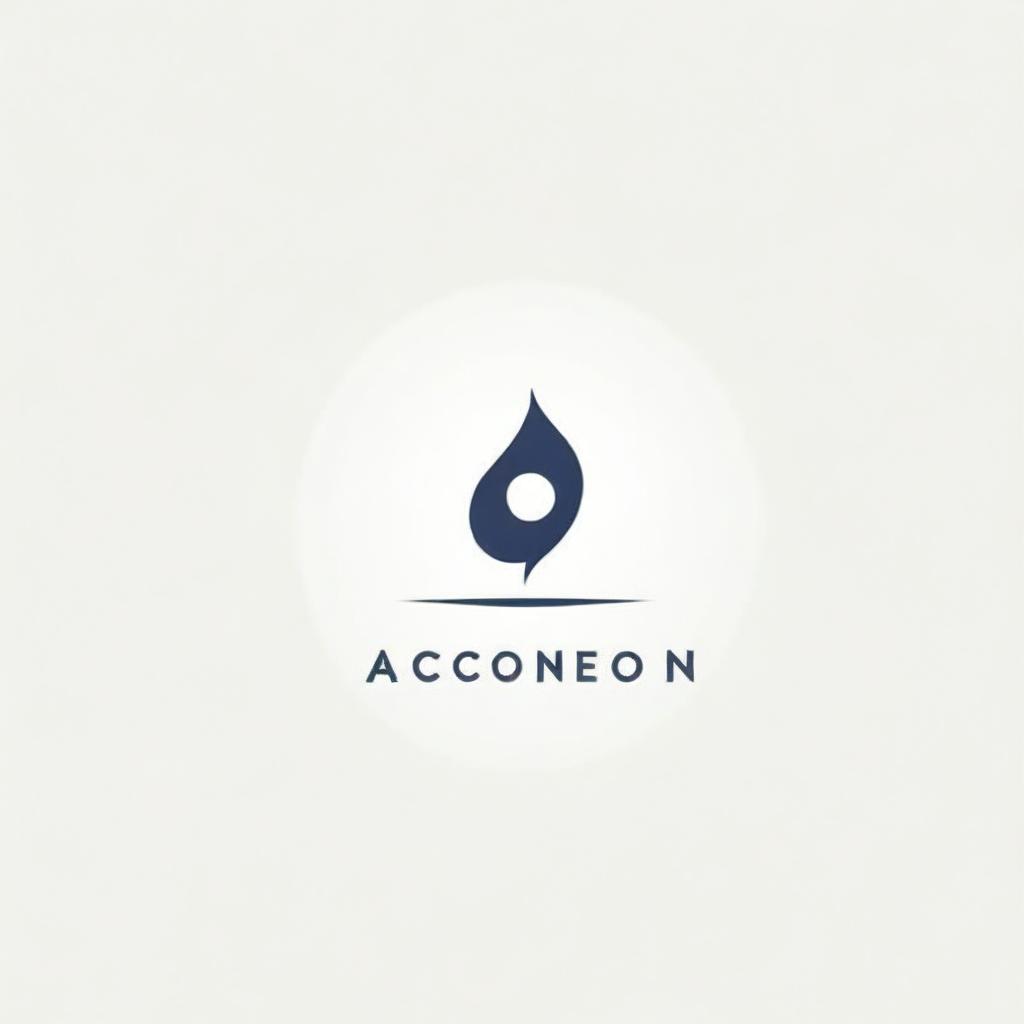 Design a professional and unique logo for a company named 'Acconeon'. It should be minimalist yet elegant, with a contemporary style and forward-thinking aesthetics.