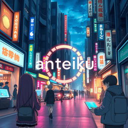 A digital currency named 'anteiku' in a modern anime world