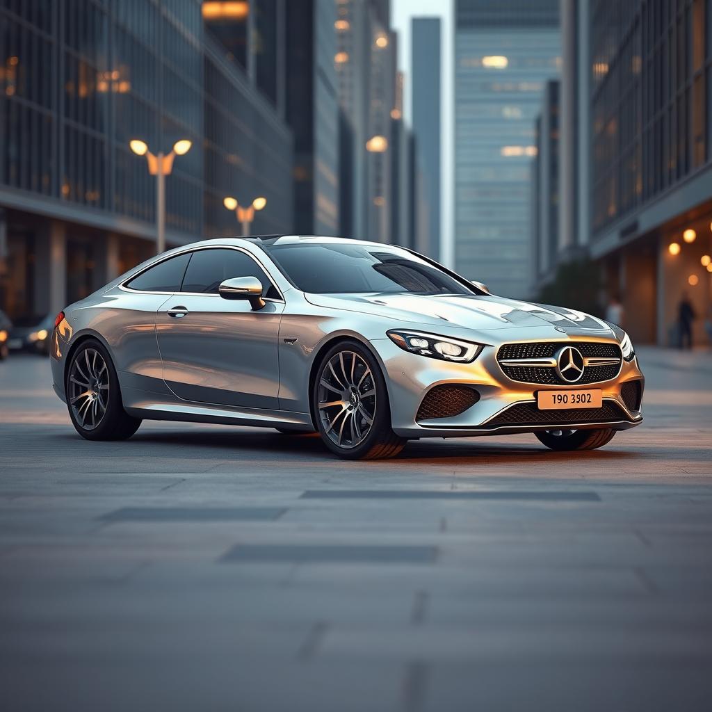 A concept design of a Mercedes-Benz W201 190E as a Coupé version, showcasing a sleek and stylish two-door layout