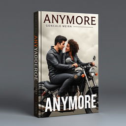 Book cover design with the title 'ANYMORE' at the top, featuring a line under the word 'MORE'