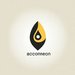 Design an attractive logo with the word 'Acconeon'. Use a balanced blend of yellow and black colors. The style should be modern and sleek but very legible.