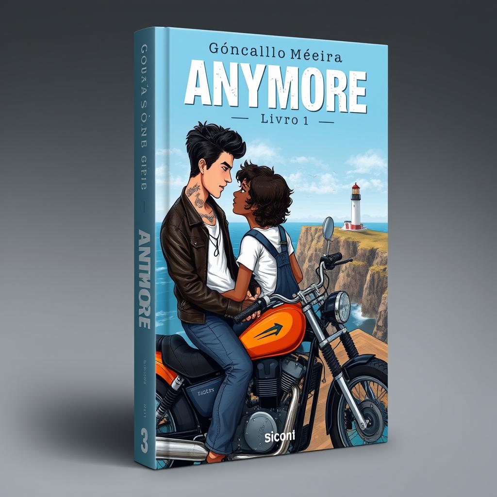 Book cover design featuring the title 'ANYMORE' at the top with a line under 'MORE', the author's name 'Gonçalo Meira' above the title, and 'Livro 1' below