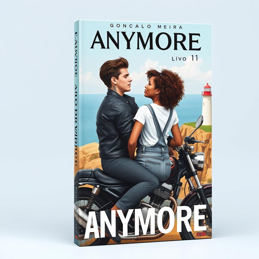 Book cover design featuring the title 'ANYMORE' at the top with a line under 'MORE'