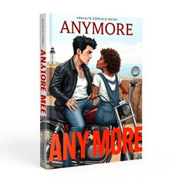 Book cover design featuring the title 'ANYMORE' at the top with a line under 'MORE'