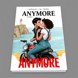 Book cover design featuring the title 'ANYMORE' at the top with a line under 'MORE'