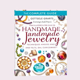 A beautifully illustrated cover design for "The Complete Guide to Handmade Jewelry Techniques and Projects"