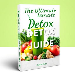 A vibrant and eye-catching ebook cover for a detox juice guide