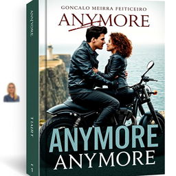 Book cover featuring a skinny white teenage biker with dark hair and tattoos wearing a black leather jacket, sitting on a custom motorcycle with his curly-haired mulatto girlfriend who is also wearing a biker jacket