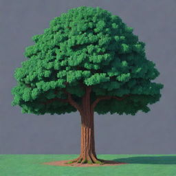 A pixelated tree in a 30x60 pixel artwork form