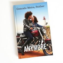 A romantic book cover featuring two teenage bikers on a Harley Davidson motorcycle, gazing into each other's eyes