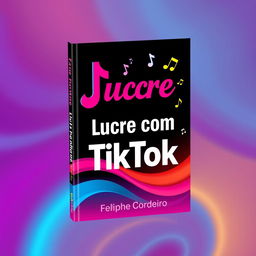 Uma capa de ebook que captura a essência do TikTok e o potencial de lucro