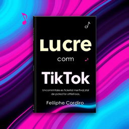 Uma capa de ebook que captura a essência do TikTok e o potencial de lucro