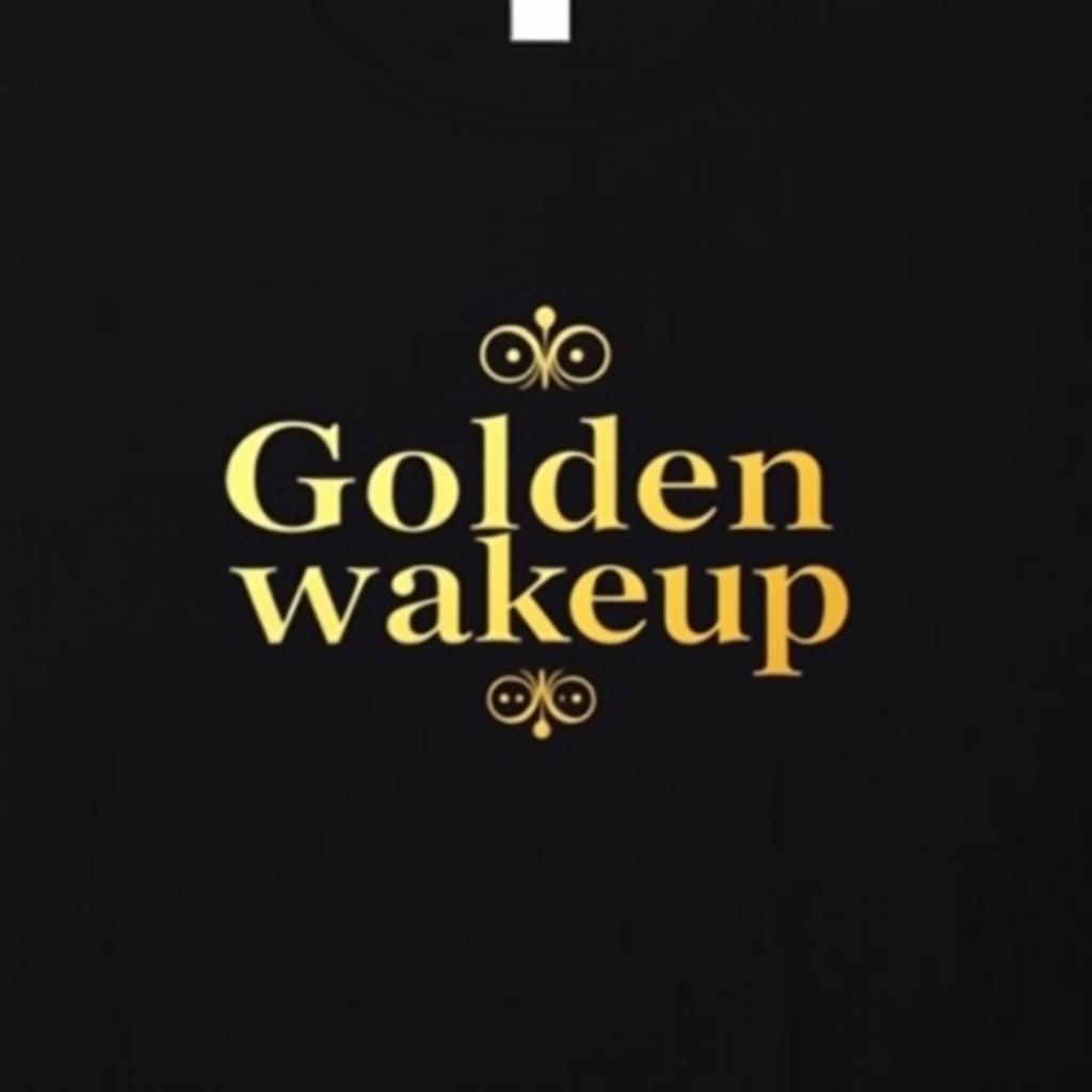 "Goldenwakup Monogram" featuring the text "Goldenwakup" designed using the Goldenwakup font