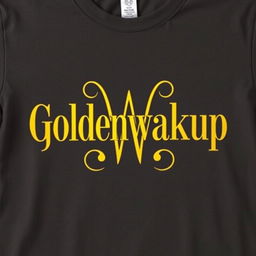 "Goldenwakup Monogram" featuring the text "Goldenwakup" designed using the Goldenwakup font