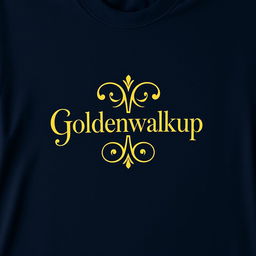 "Goldenwakup Monogram" featuring the text "Goldenwakup" designed using the Goldenwakup font