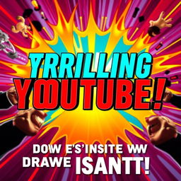 thrilling and eye-catching YouTube video thumbnail, featuring a bold and dynamic design with vivid colors, an intriguing focal point, and enticing text overlay